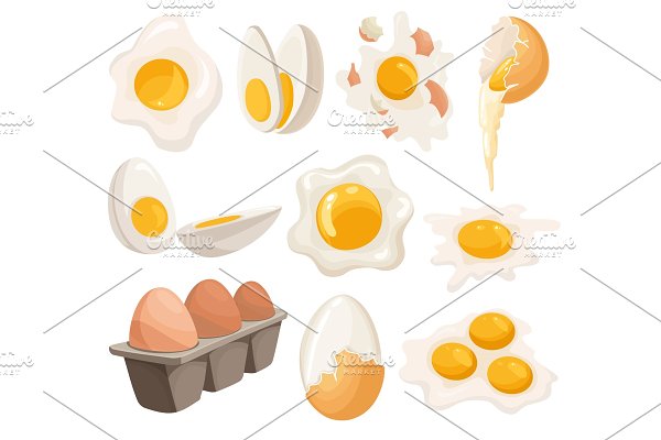 Download Cartoon eggs isolated on white