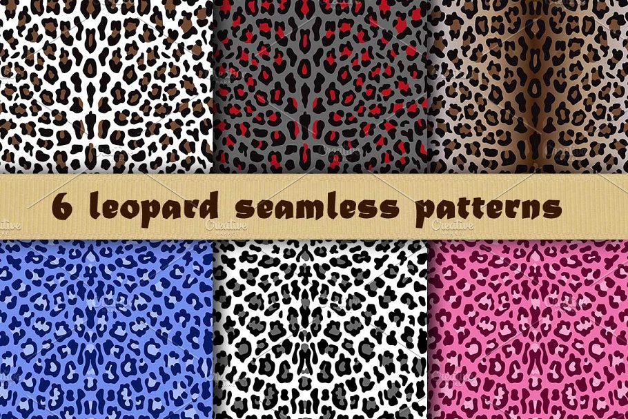 Download 6 Seamless Leopard Patterns