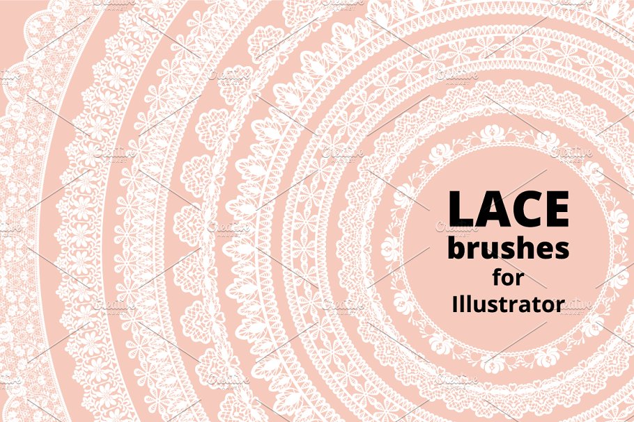 Download Lace brushes for AI and lace borders