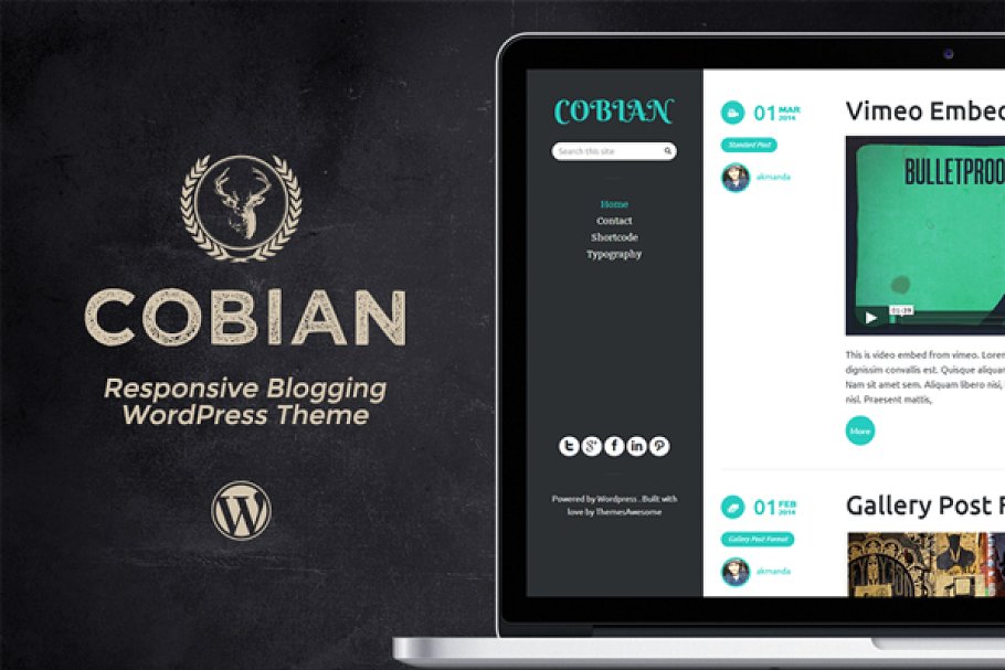 Download Responsive Blog Theme - Cobian
