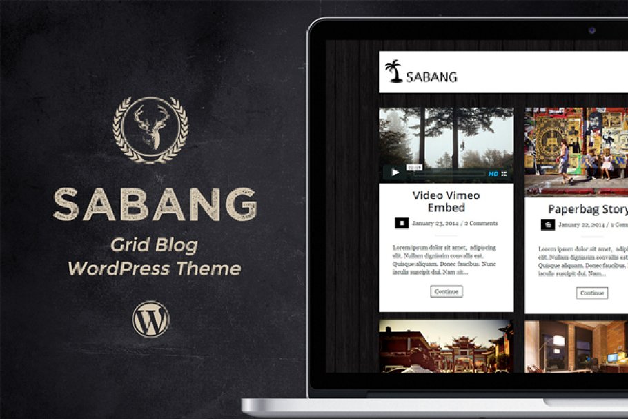 Download Grid Blog WordPress Theme - Sabang