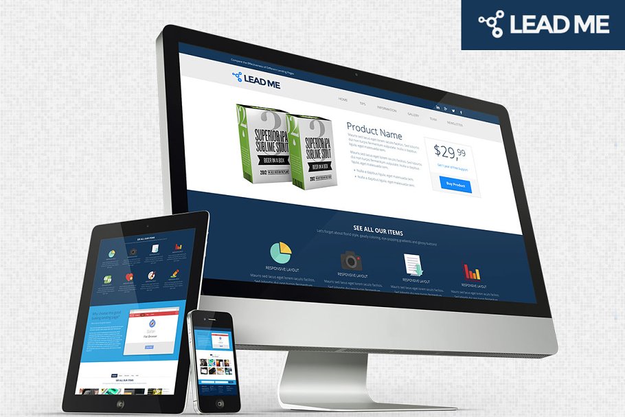 Download Lead Me - Converting Landing Page
