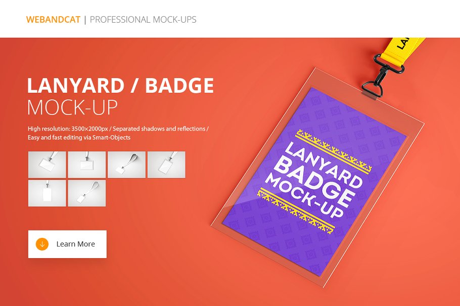 Download Lanyard Name Tag Badge Mockup