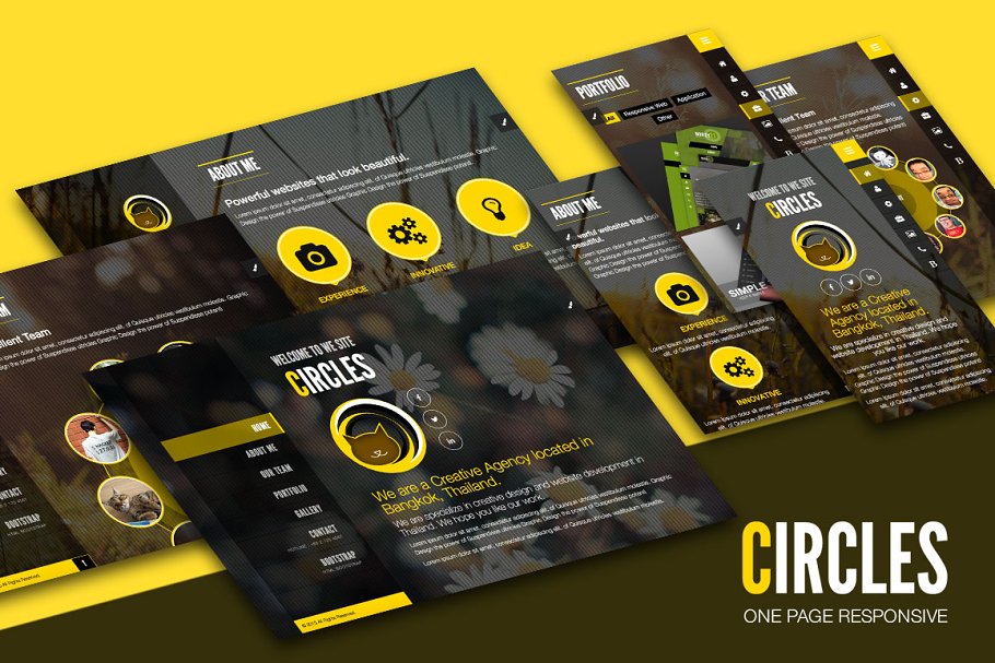 Download Circle - One Page Responsive