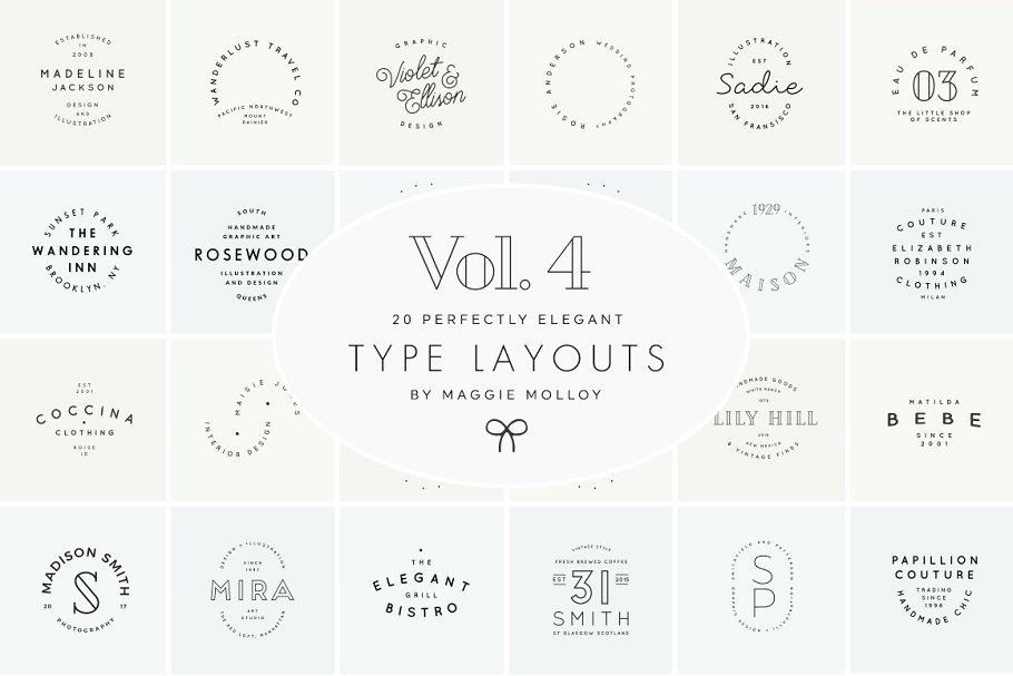 Download Type Layouts Vol. 4 Text Based Logos