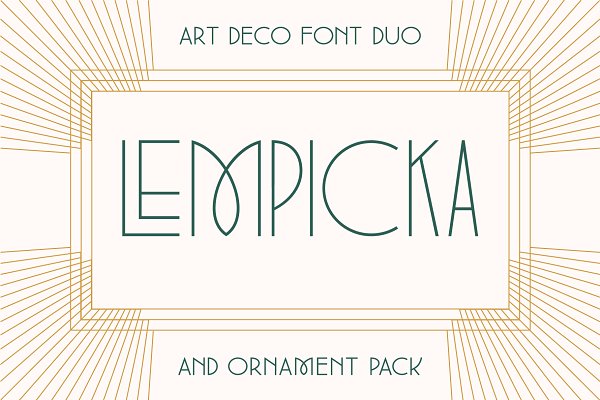 Download Lempicka Font Duo & Vector Ornaments