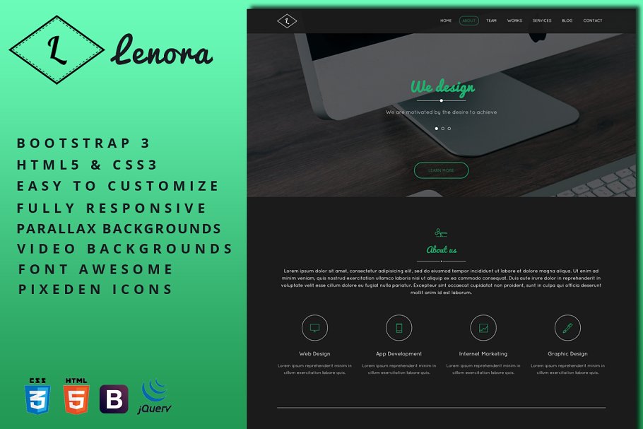 Download Lenora - One-Page Business Template