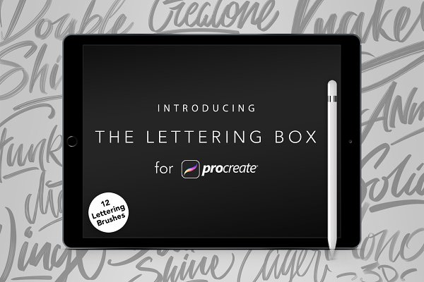 Download Lettering Box - Procreate Brush set
