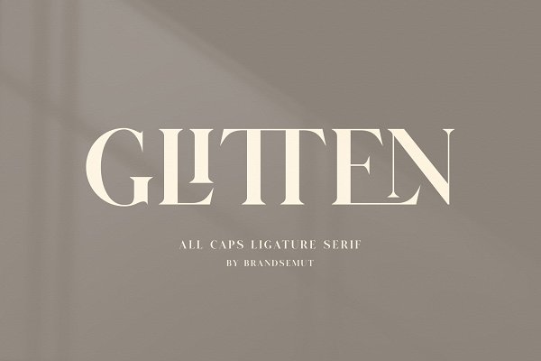 Download GLITTEN - All Caps Ligature Serif