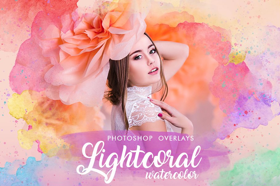 Download Lightcoral Watercolor Ps Overlays