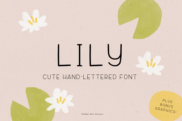 Download Lily - Cute Simple Handlettered Font