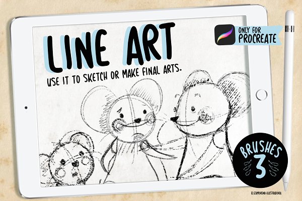 Download Line Art - Brushes for procreate