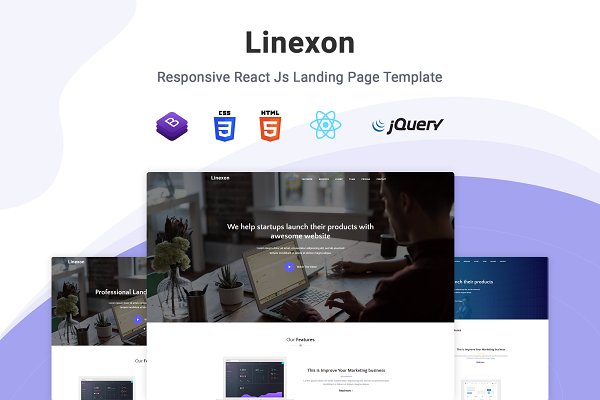 Download Linexon - React Landing Page Theme