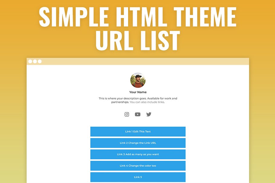 Download Linky - Easy URL List HTML Template