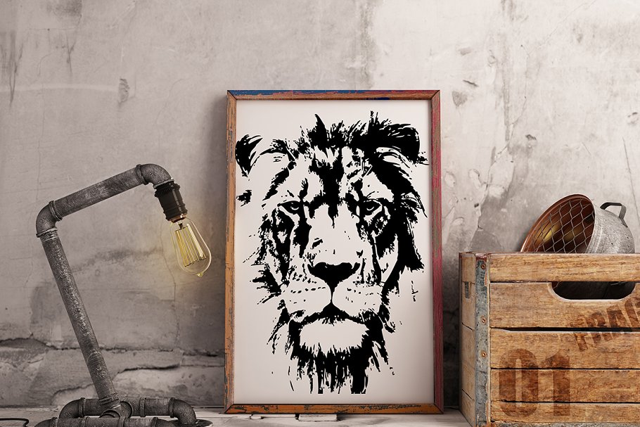 Download Hand drawn wild Lion