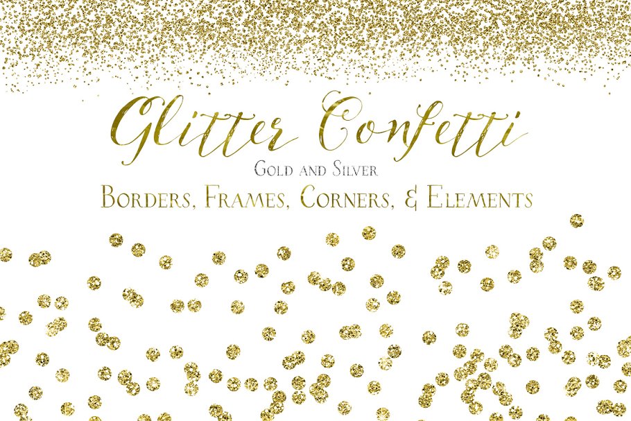 Download Glitter Confetti Borders & Elements