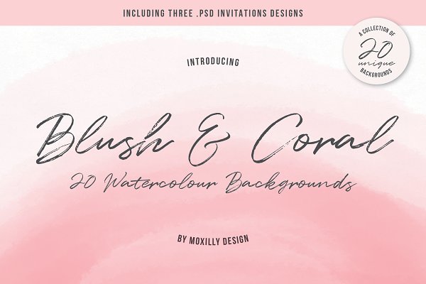 Download Blush & Coral Watercolour Background