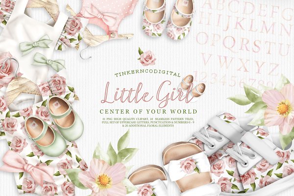 Download Baby Girl clipart & Seamless Paper