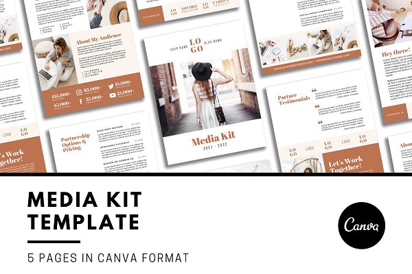 Download Media Kit Template Canva