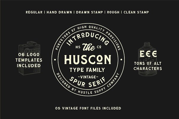 Download HUSCON - A Vintage Spur Serif