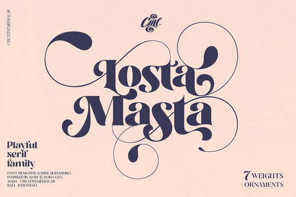 Download Losta Masta - Playful Serif Family
