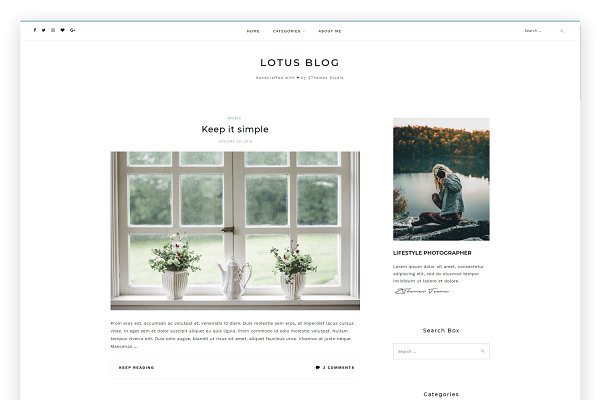 Download LotusLite - A Clean & Elegant blog