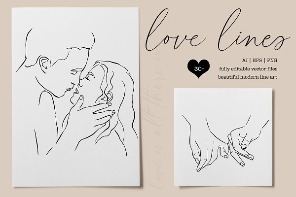 Download Valentine Love - Line Art