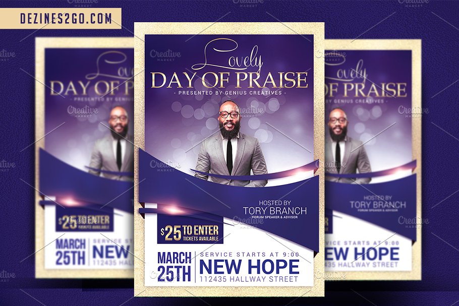 Download Lovely Day of Praise Church Flyer