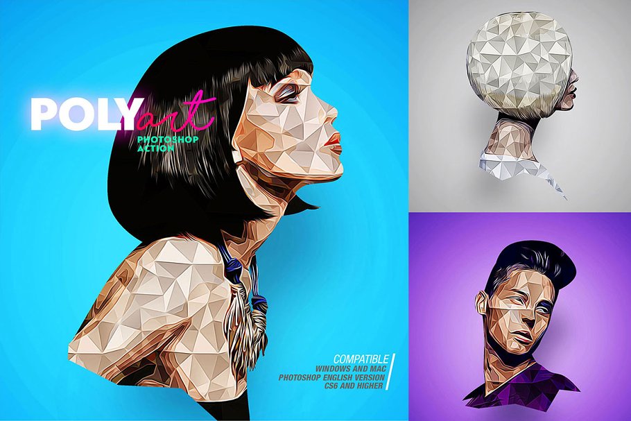 Download Low Poly Photoshop Action CS6+