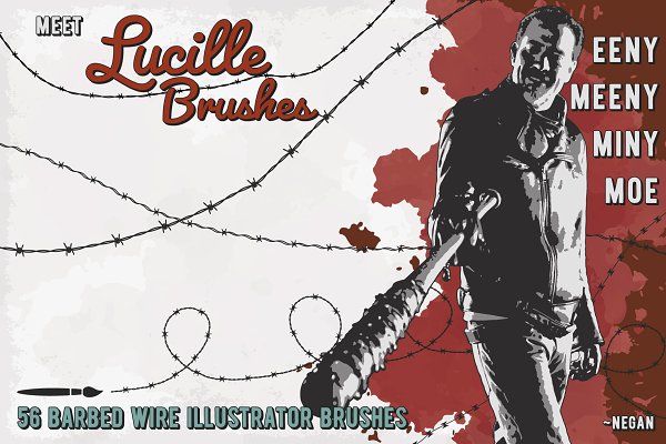 Download Lucille - Barbed Wire AI Brushes