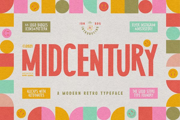 Download MidCentury Typeface + Extras