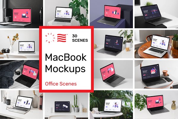 Download MacBook Mockups - Workspace Mockups