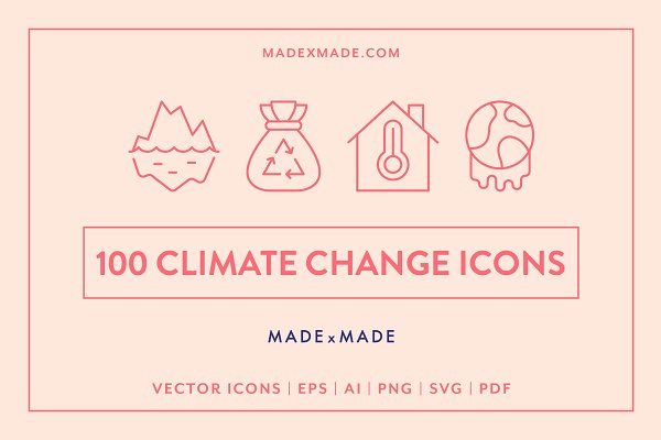 Download Climate Change Line Icons