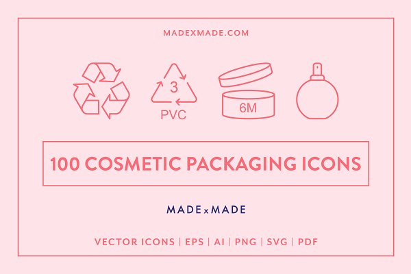 Download Cosmetic Packaging Line Icons