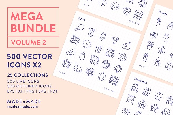 Download Mega Bundle Vol 2 Line Icons
