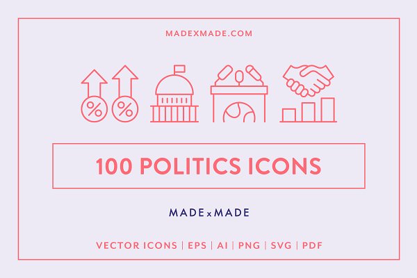 Download Politics Line Icons