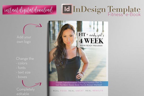 Download Fitness e-Book | InDesign Template