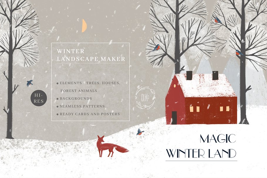 Download Magic Winter Land. Landscape maker.