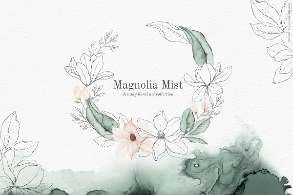 Download Magnolia Mist watercolor art