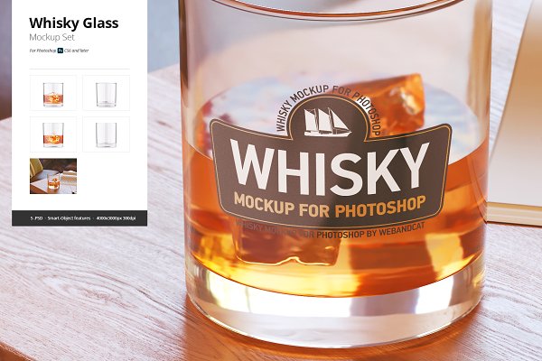 Download Glass Mockup - Whiskey Glass