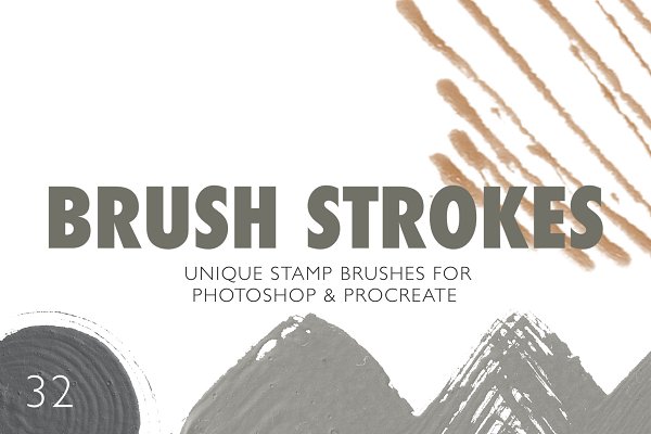 Download 32 Stamp brushes Photoshop/Procreate