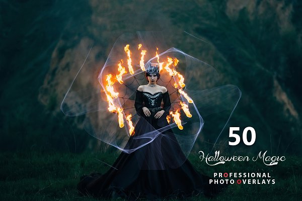 Download 50 Halloween Magic Photo Overlays