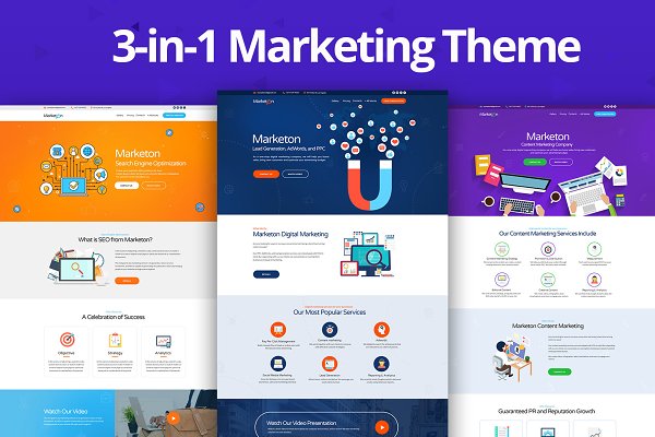 Download Marketon 3-in-1 Marketing HTML