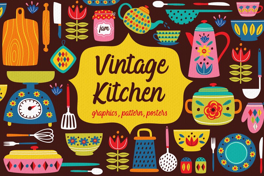 Download vintage kitchen collection