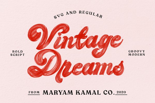 Download Vintage Dreams Modern Groovy Font
