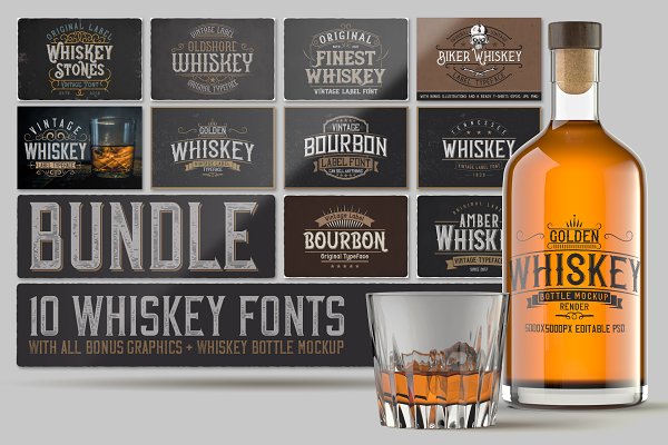 Download Whiskey Fonts Bundle