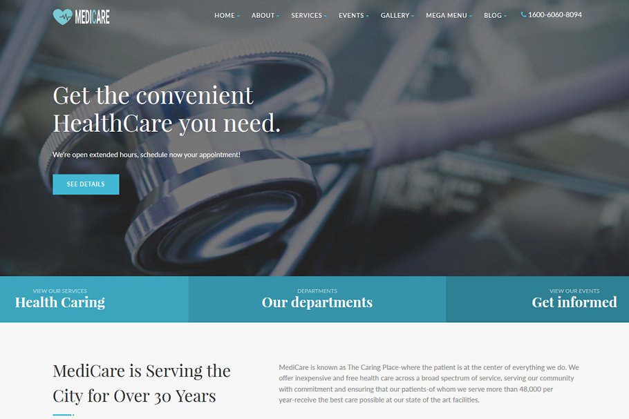 Download Medicare - Medical HTML Template