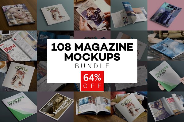 Download 108 Magazine Mockups Bundle