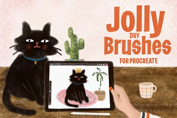 Download Jolly Dry Brushes for Procreate