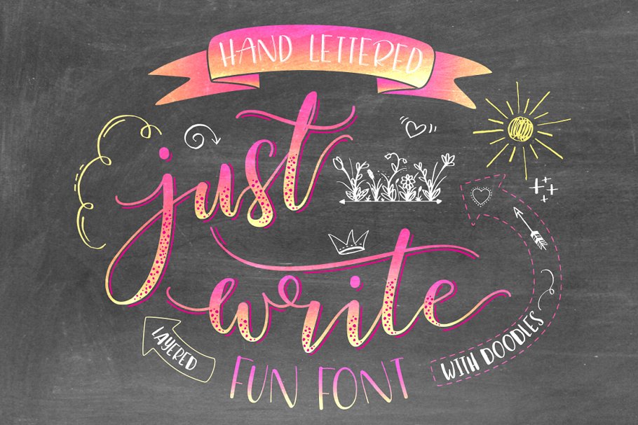 Download Just Write Hand Lettered Font